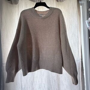 Time and Tru Cream Ribbed Sweater